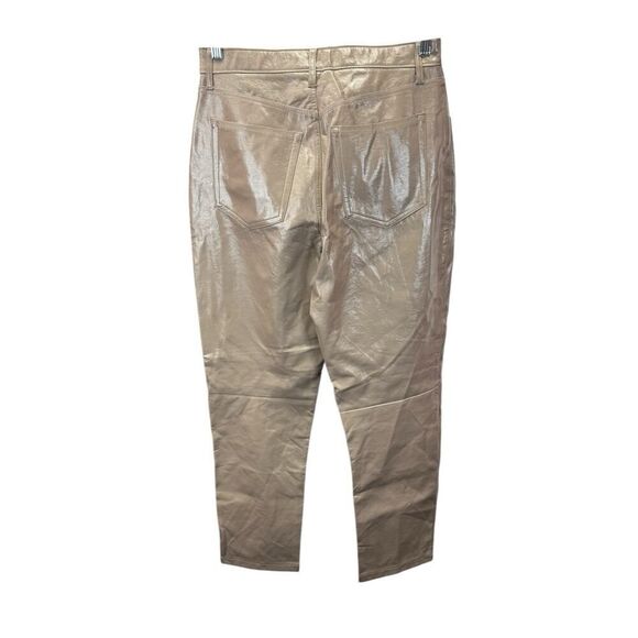 Abercrombie & Fitch 90s Straight Curve Love Patent Vegan Leather Pants 30/10 - Picture 8 of 14